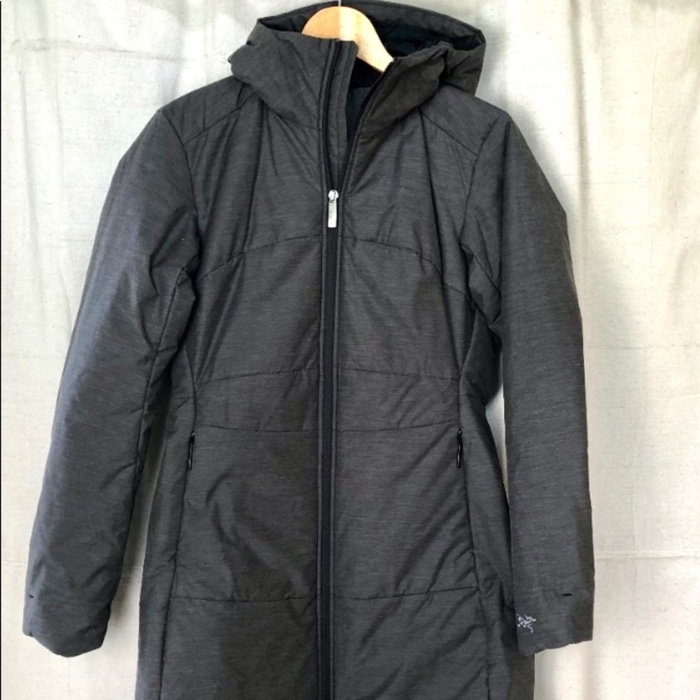Arc'Teryx Relaxed Fit Smokey Gray Hooded Coat